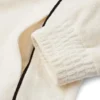Frottee-Sweatshirt mit Reißverschluss und verkürztem Schnitt in Elfenbein Frottee-Sweatshirt mit Reißverschluss und verkürztem Schnitt in Elfenbein
