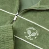 Frottee-Sweatshirt mit Reißverschluss und verkürztem Schnitt in Grün Frottee-Sweatshirt mit Reißverschluss und verkürztem Schnitt in Grün