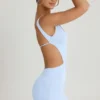 Gaia Cut-Out A-Linien-Minikleid in Periwinkle-Blau