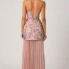 Galia – Verziertes, wandelbares Schnürkleid in Floral Pink