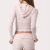 Mini-Shorts aus geripptem Jersey mit rosa Streifen Mini-Shorts aus geripptem Jersey mit rosa Streifen