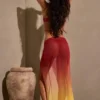 Gelato Midi-Sarong mit Rüschen in Gelb Multi Gelato Midi-Sarong mit Rüschen in Gelb Multi