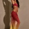 Gelato Midi-Sarong mit Rüschen in Gelb Multi Gelato Midi-Sarong mit Rüschen in Gelb Multi