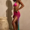 Gelato Midi-Sarong mit Rüschen in Grün-Multicolor Gelato Midi-Sarong mit Rüschen in Grün-Multicolor