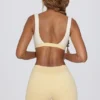 Geraffte Minishorts in Lemon-Mélange