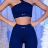 Gerippte Bikershorts in Marineblau