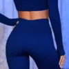 Gerippte Bikershorts in Marineblau