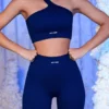 Gerippte Bikershorts in Marineblau