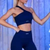 Gerippte Bikershorts in Marineblau