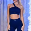 Gerippte Bikershorts in Marineblau