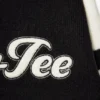Gestrickter, verkürzter Pullover mit Logo in Schwarz