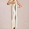 Giada Midaxi-Kleid mit Schaldetail in Elfenbein