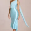 Giada Midaxi-Kleid mit Schaldetail in Soft Aqua