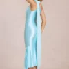 Giada Midaxi-Kleid mit Schaldetail in Soft Aqua