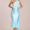 Giada Midaxi-Kleid mit Schaldetail in Soft Aqua