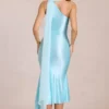 Giada Midaxi-Kleid mit Schaldetail in Soft Aqua