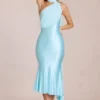 Giada Midaxi-Kleid mit Schaldetail in Soft Aqua