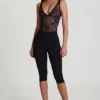 Giuliana Ponte Jersey Cropped Capri-Hose in Schwarz Giuliana Ponte Jersey Cropped Capri-Hose in Schwarz