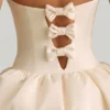 Gloriana Midaxi-Kleid mit umwandelbarem Schößchen und Schleifendetail in Elfenbein