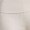Grob gestrickte Kick-Flare-Hose mit Umschlag in Creme Grob gestrickte Kick-Flare-Hose mit Umschlag in Creme