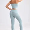 Grob gestrickte Kick-Flare-Hose mit Umschlag in Dusty Teal Grob gestrickte Kick-Flare-Hose mit Umschlag in Dusty Teal