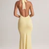 Hallie Modal-Maxikleid mit Neckholder in Lemon Sherbet Hallie Modal-Maxikleid mit Neckholder in Lemon Sherbet