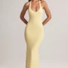Hallie Modal-Maxikleid mit Neckholder in Lemon Sherbet Hallie Modal-Maxikleid mit Neckholder in Lemon Sherbet