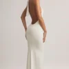 Hallie Modal-Maxikleid mit Neckholder in Weiß