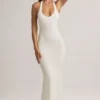 Hallie Modal-Maxikleid mit Neckholder in Weiß