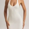 Hallie Modal-Maxikleid mit Neckholder in Weiß