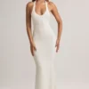 Hallie Modal-Maxikleid mit Neckholder in Weiß