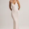 Hallie Modal-Maxikleid mit Neckholder und Streifenmuster Hallie Modal-Maxikleid mit Neckholder und Streifenmuster