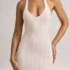 Hallie Modal-Maxikleid mit Neckholder und Streifenmuster Hallie Modal-Maxikleid mit Neckholder und Streifenmuster