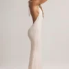 Hallie Modal-Maxikleid mit Neckholder und Streifenmuster Hallie Modal-Maxikleid mit Neckholder und Streifenmuster
