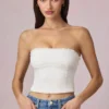 Hania Modal-Oberteil mit Broderie Anglaise in Weiß Hania Modal-Oberteil mit Broderie Anglaise in Weiß