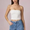 Hania Modal-Oberteil mit Broderie Anglaise in Weiß Hania Modal-Oberteil mit Broderie Anglaise in Weiß