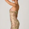 Harlie Minikleid mit Herzausschnitt und A-Linien-Schnitt, verziert mit Hotfix-Steinen in Rosa