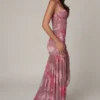 Haruna – Asymmetrisches Korsettkleid mit Rüschen in Blurred Floral Haruna – Asymmetrisches Korsettkleid mit Rüschen in Blurred Floral