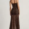 Haruna Asymmetrisches Rüschen-Korsettkleid mit Leopardenmuster Haruna Asymmetrisches Rüschen-Korsettkleid mit Leopardenmuster