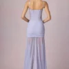 Haruna gerafftes asymmetrisches Korsettkleid in Lila Haruna gerafftes asymmetrisches Korsettkleid in Lila