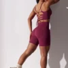 High-Waist-Bikershorts „Super Sculpt“ in Pflaume High-Waist-Bikershorts „Super Sculpt“ in Pflaume