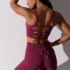 High-Waist-Bikershorts „Super Sculpt“ in Pflaume High-Waist-Bikershorts „Super Sculpt“ in Pflaume