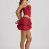 Imani Minirock mit mehrlagigem Bubble-Saum und mittlerer Leibhöhe in True Red Imani Minirock mit mehrlagigem Bubble-Saum und mittlerer Leibhöhe in True Red