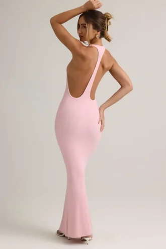 Imelda Modal-Maxikleid mit Racerback in Baby Pink