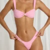 Valencia Bikini-Oberteil mit Rüschen in Candyfloss Pink