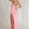 Indi Maxikleid mit Neckholder in Candyfloss Pink