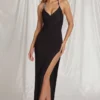 Indi Maxikleid mit Neckholder in Schwarz