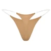 Intimates Nahtloser Strick-String mit transparenten Trägern in Karamell Intimates Nahtloser Strick-String mit transparenten Trägern in Karamell