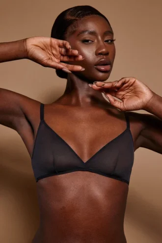 Intimates Soft Mesh Einlagiger Triangel-BH in Schwarz Intimates Soft Mesh Einlagiger Triangel-BH in Schwarz