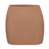 Intimates Soft Mesh Low-Rise Micro Mini Slip Rock in Honey
